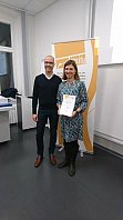 bergabe Insitu Frderpreis an Frau Dr. Castrellon Gutierrez 