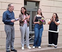 Florence Hollerung beim Semesterabschlussgrillen
